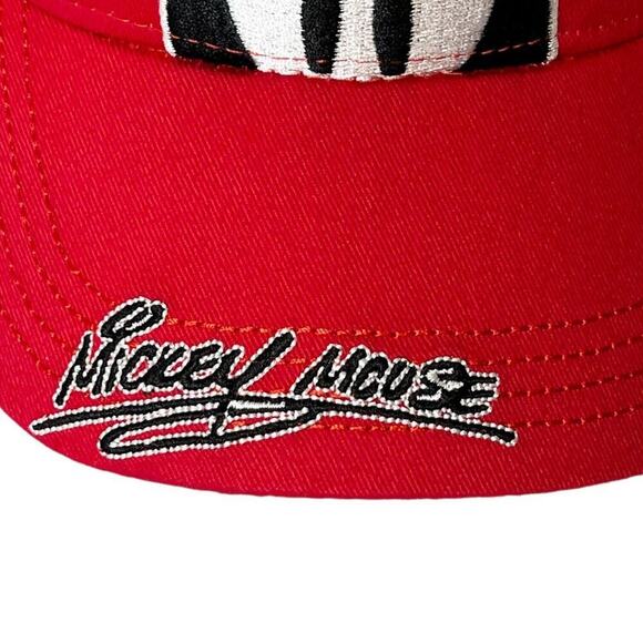 Disney Classic Peeking Mickey Mouse Red Baseball Hat Golf‎ Cap Youth Adjustable - Picture 3 of 6